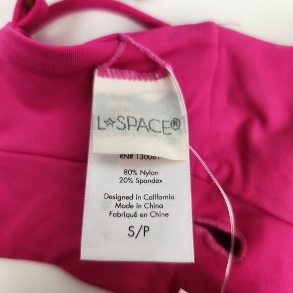 L*Space Ringo Bikini Top in Bougainvillea Pink Size Small NWT Adjustable - Picture 6 of 6